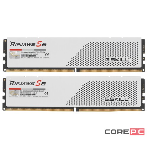 Оперативная память 32 Gb 5600 MHz G.Skill RIPJAWS S5 (F5-5600J3036D16GX2-RS5W)