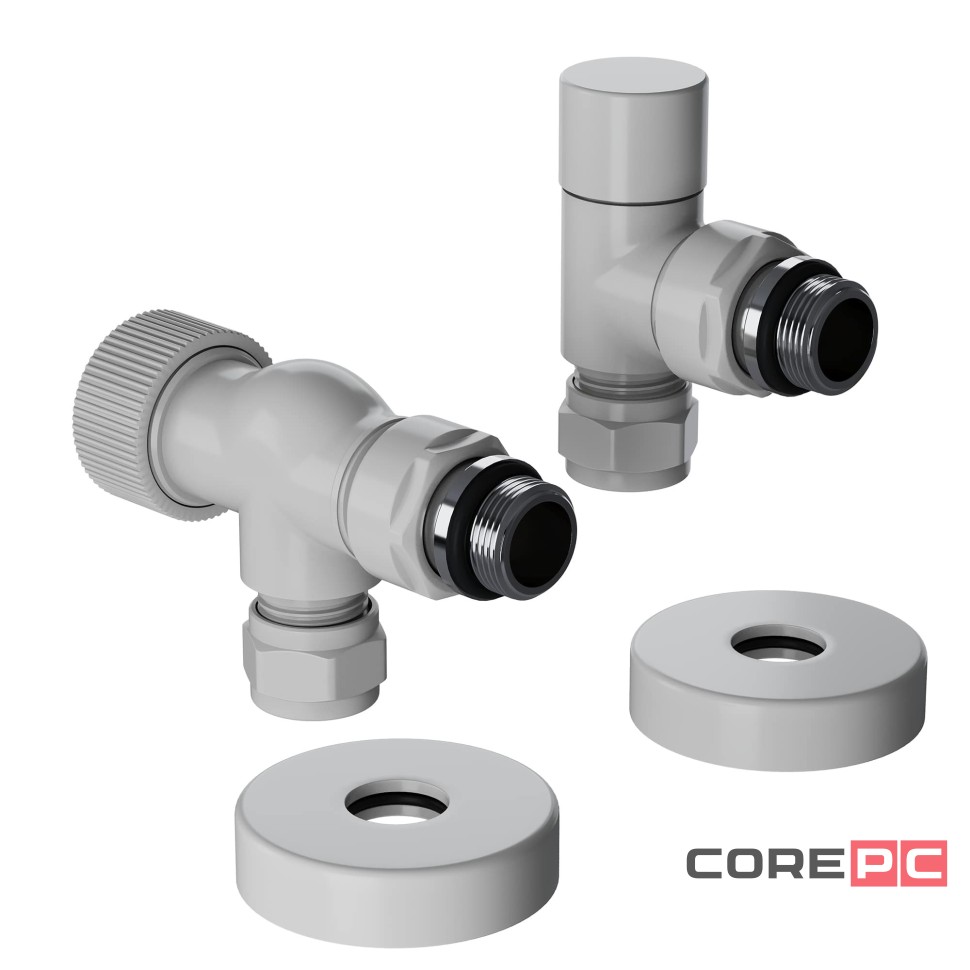 Набор термостатический осевой Royal Thermo Design Pro 15мм М30х1,5 (Белый)