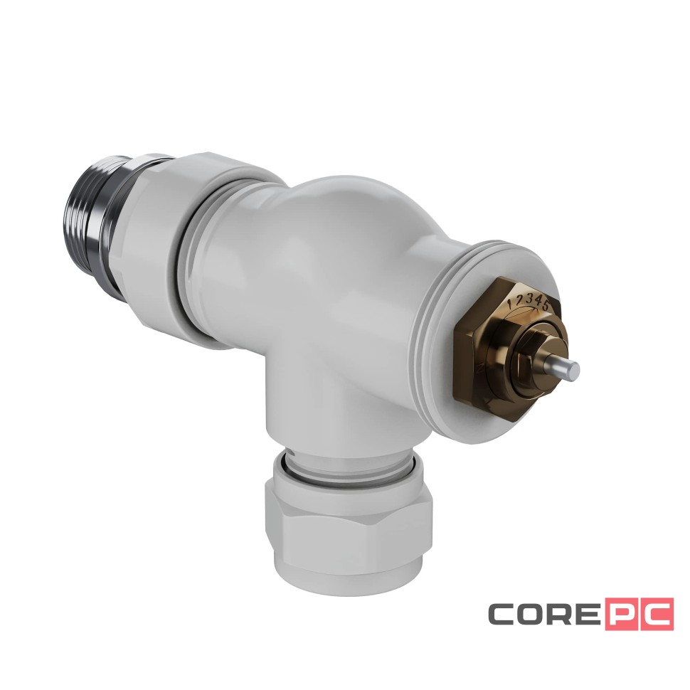 Набор термостатический осевой Royal Thermo Design Pro 15мм М30х1,5 (Белый)