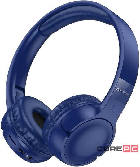 Стереонаушники Полноразмерные Borofone BO32 BT5.4/200mAh/8ч синие
