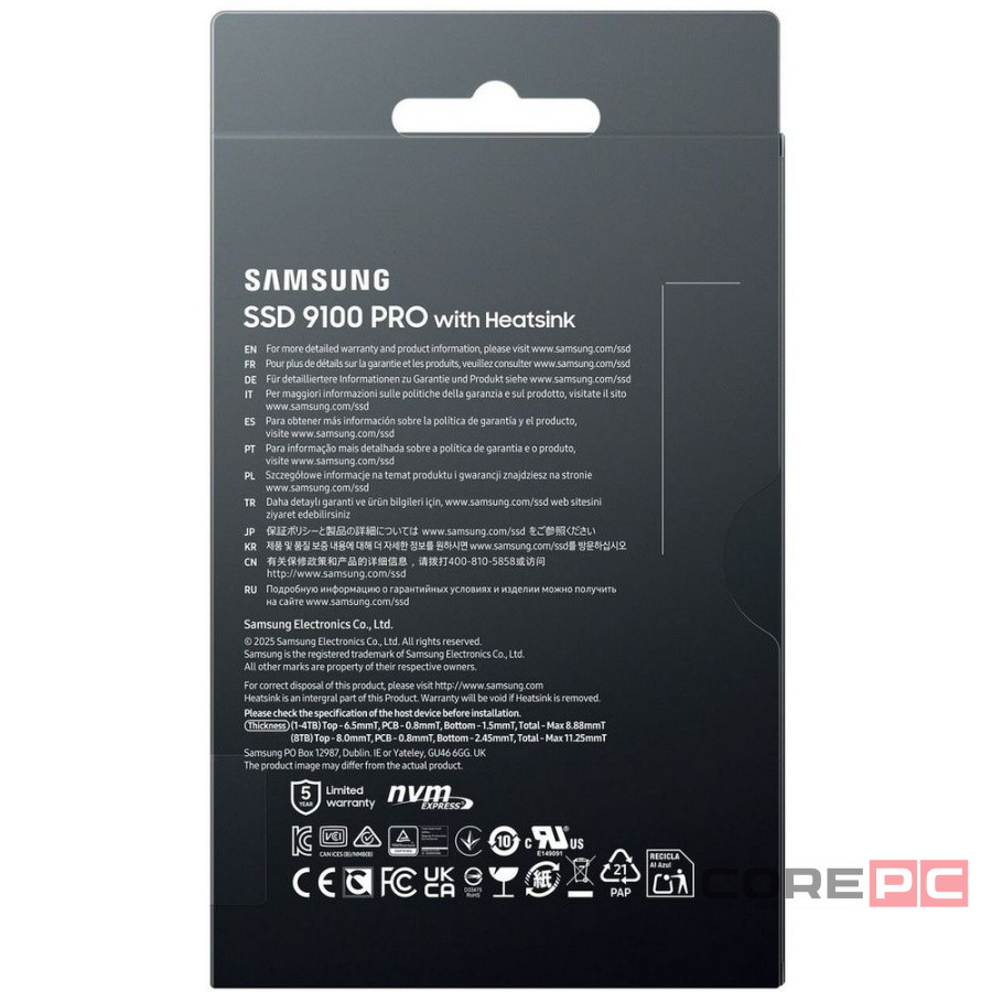 Твердотельный накопитель 8000 Gb Samsung 9100 PRO (MZ-VAP8T0CW)
