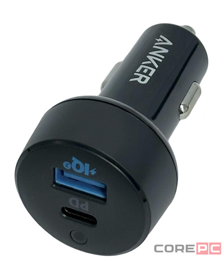 Автомобильное зар. устр. Anker A2732 35W 1USB/1USB-C черное