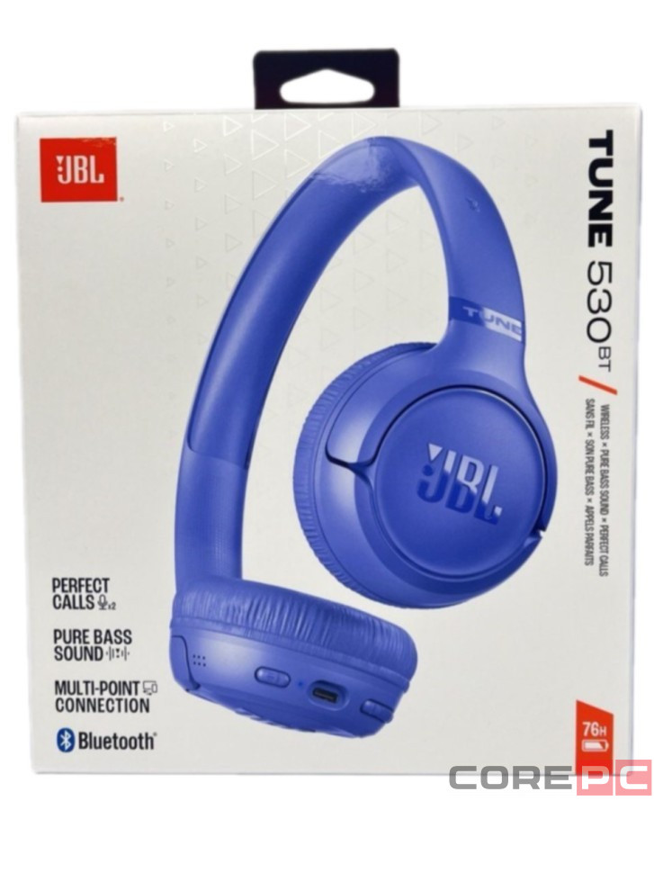 Стереонаушники Bluetooth Полноразмерные JBL T530BT BT6.0/450mAh/76ч фиолетовые