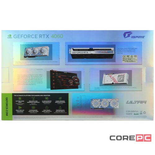 Видеокарта Colorful (RTX 4060 Ultra W OC 8GB-V) GeForce RTX 4060 8GB iGame Ultra W OC