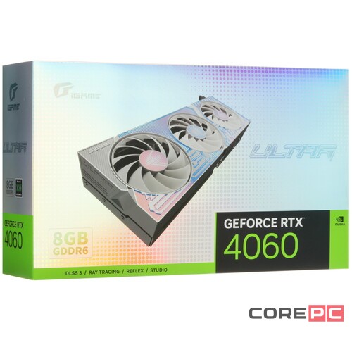 Видеокарта Colorful (RTX 4060 Ultra W OC 8GB-V) GeForce RTX 4060 8GB iGame Ultra W OC