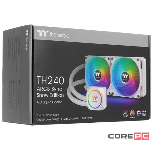 Система жидкостного охлаждения для процессора Thermaltake TH240 ARGB Sync Snow Edition CL-W301-PL12SW-A