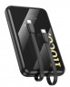 Powerbank Hoco Q37 10000mAh 22.5W+PD20W 1USB/1C с проводом Type-C/Lightning черный