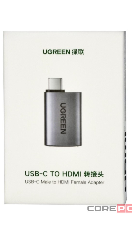 OTG Ugreen US320 USB-C (папа) на HDMI (мама) серый