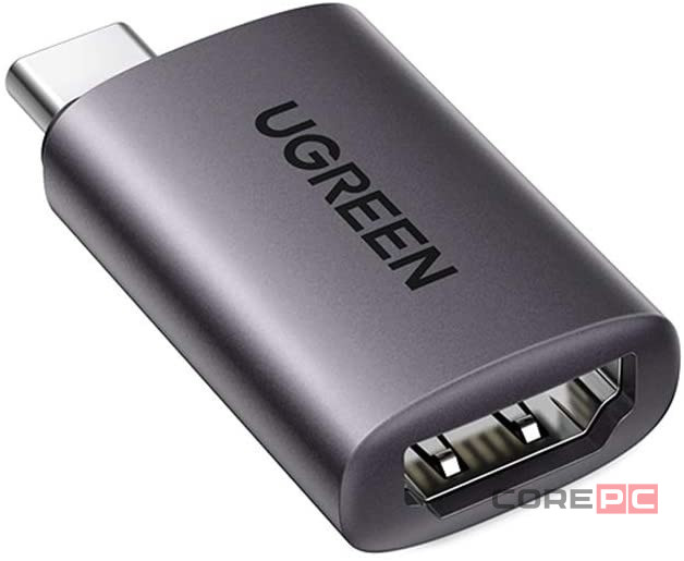 OTG Ugreen US320 USB-C (папа) на HDMI (мама) серый