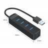 USB3.0 хаб Orico TWU3-4A USB3.0x4 черный