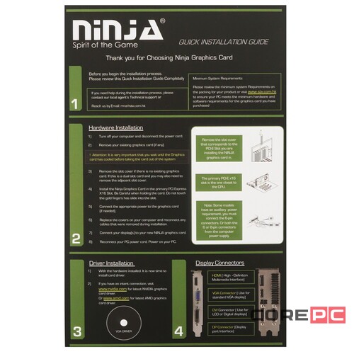 Видеокарта Sinotex Ninja (NF71NP043F) GeForce GT 710 4GB