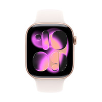 Apple Watch Series 11 46mm Rose Gold Aluminium Case with Light Blush Sport Band (M/L)