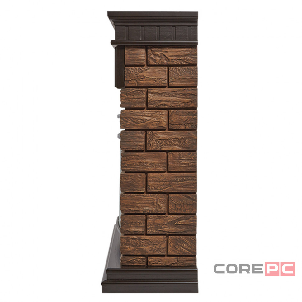 Портал Firelight Bricks Wood 25 камень коричневый, шпон темный дуб