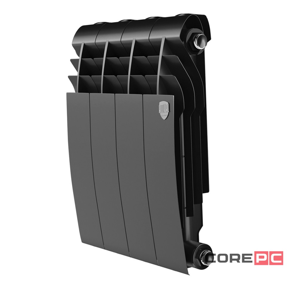 Радиатор биметаллический Royal Thermo BILINER B 350 Чёрный - 4 секц.