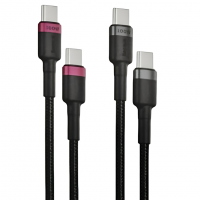 Кабель-зарядка Type-C на Type-C Baseus Cafule Series 100W 2м (P10318306003-01) черно-красный+черный