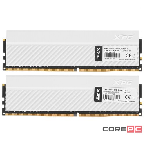 Оперативная память 16 Gb 3600 MHz ADATA XPG GAMMIX D45 (AX4U36008G18I-DCWHD45)