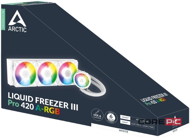 Система жидкостного охлаждения для процессора Arctic Cooling Liquid Freezer III Pro 420 ARGB White (ACFRE00189A)