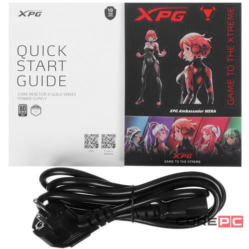 Блок питания ADATA XPG 850W CORE REACTOR II White (COREREACTORII850G-WHCEU) 16 Pin (PCIe 5.0 Connector Cable Details)