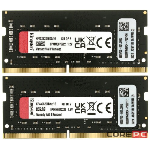 Оперативная память 16 Gb 3200 MHz Kingston FURY IMPACT (KF432S20IBK2/16)