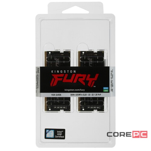 Оперативная память 16 Gb 3200 MHz Kingston FURY IMPACT (KF432S20IBK2/16)