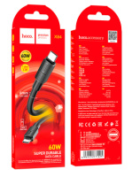 Кабель Hoco X84 60W (Type-C) на (Type-C) 100см силиконовый (черный)