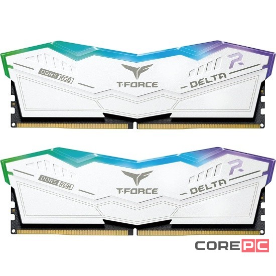 Оперативная память 96 Gb 6800 MHz Team Group T-FORCE DELTA RGB White (FF4D596G6800HC36DDC01)