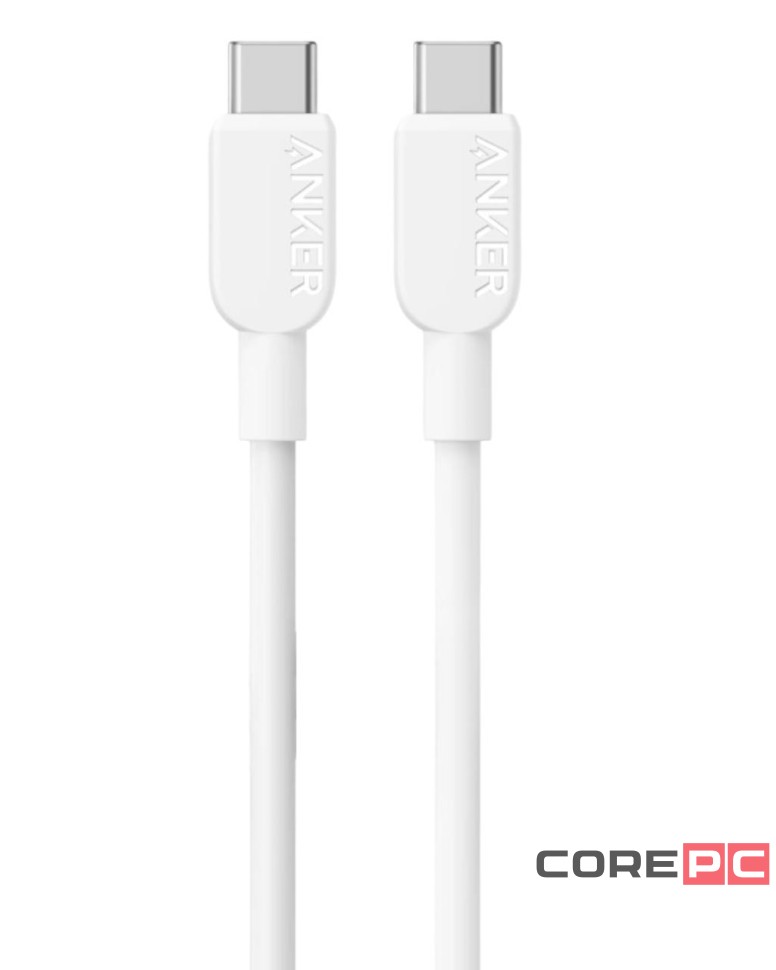 Usb Кабель-зарядка Type-C на Type-C Anker 310 (A81E1621) 60W 0.9м белый