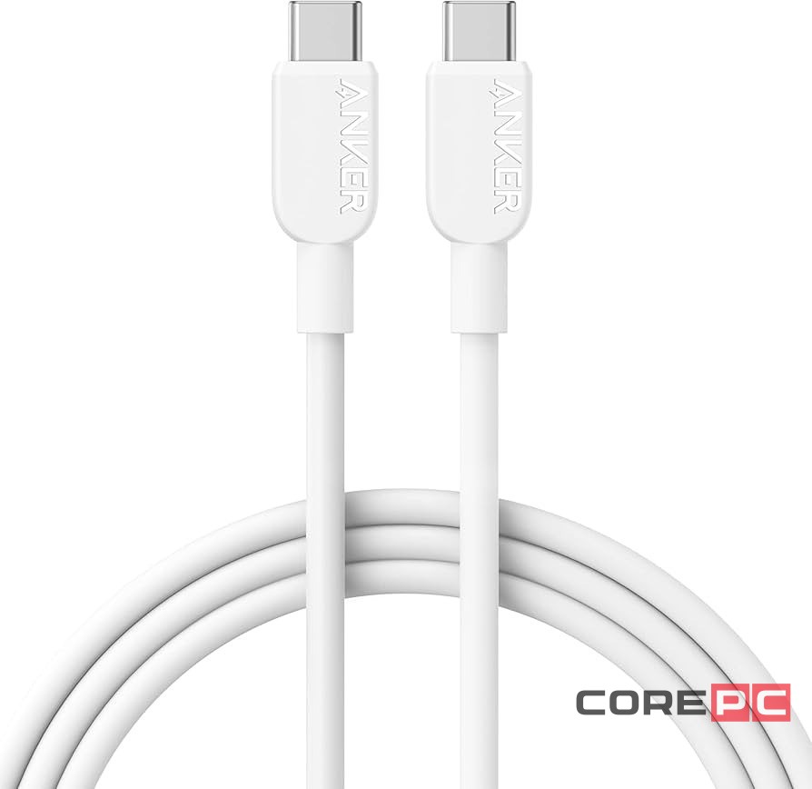 Usb Кабель-зарядка Type-C на Type-C Anker 310 (A81E1621) 60W 0.9м белый