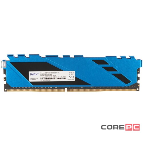 Оперативная память 8 Gb 3200 MHz NETAC SHADOW Blue (NTSDD4P32SP-08B)