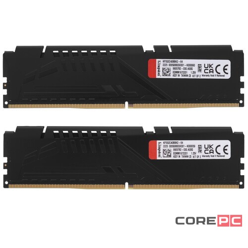 Оперативная память 64 Gb 5200 MHz Kingston FURY Beast Black XMP (KF552C40BBK2-64)