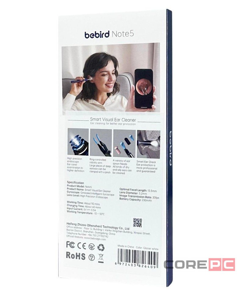 Умная ушная палочка Xiaomi Bebird Ear Picking Stick Note 5 белая