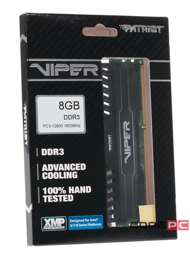 Оперативная память 8 Gb 1600 MHz PATRIOT VIPER 3 (PV38G160C0)