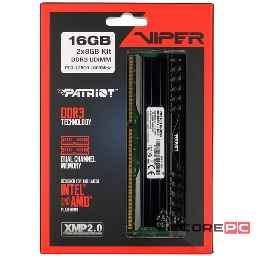Оперативная память 16 Gb 1600 MHz PATRIOT VIPER 3 (PV316G160C9K)