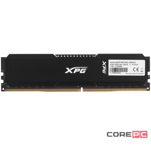 Оперативная память 16 Gb 3200 MHz ADATA XPG GAMMIX D20 Black (AX4U320016G16A-CBK20)