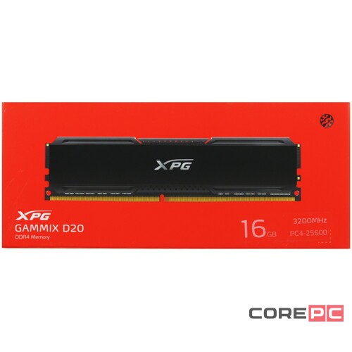 Оперативная память 16 Gb 3200 MHz ADATA XPG GAMMIX D20 Black (AX4U320016G16A-CBK20)