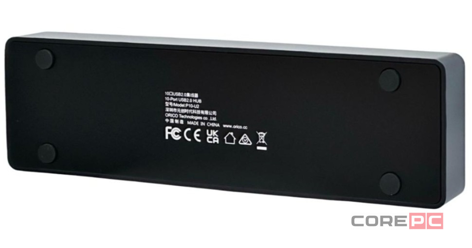 USB-хаб Orico P10-U2-V1-BK-BP USB2.0x10 черный