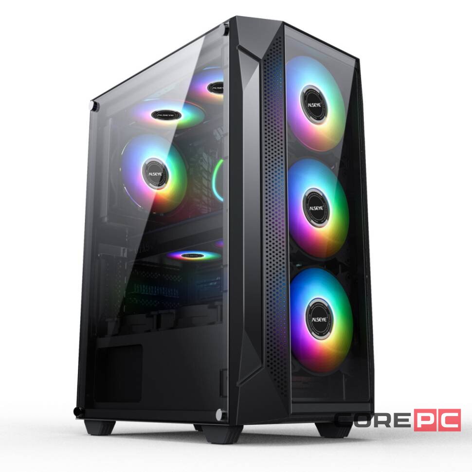 Компьютерный корпус ALSEYE phantom1.0-B TG Black