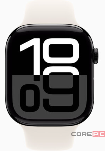 Apple Watch Series 10 42mm Rose Gold Aluminum Case with Starlight Sport Band (S/M)