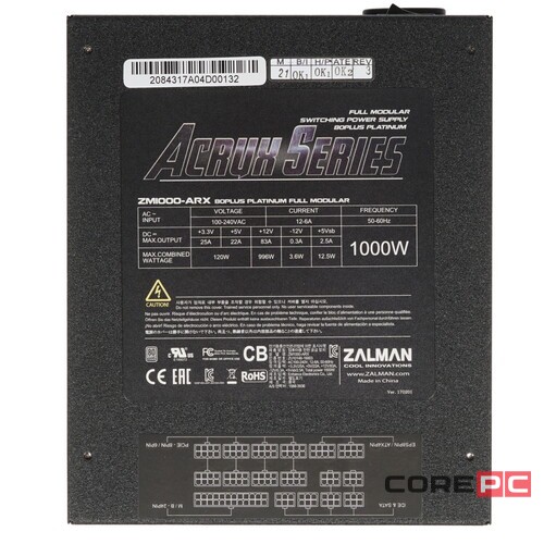 Блок питания Zalman 1000W ZM1000-ARX