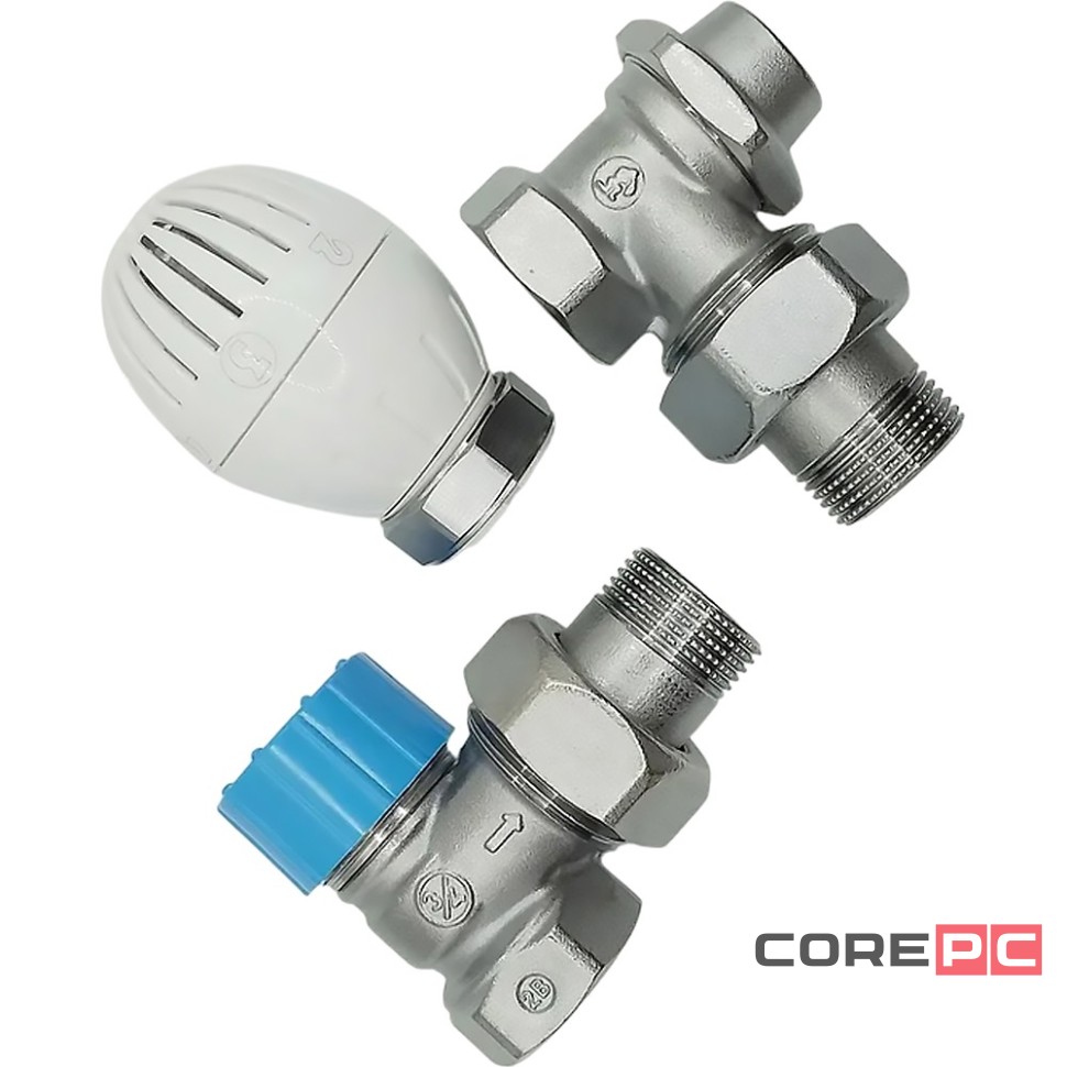 Комплект термостатический Giacomini с увеличенным проходом 3/4quot; угловой, R470FX054