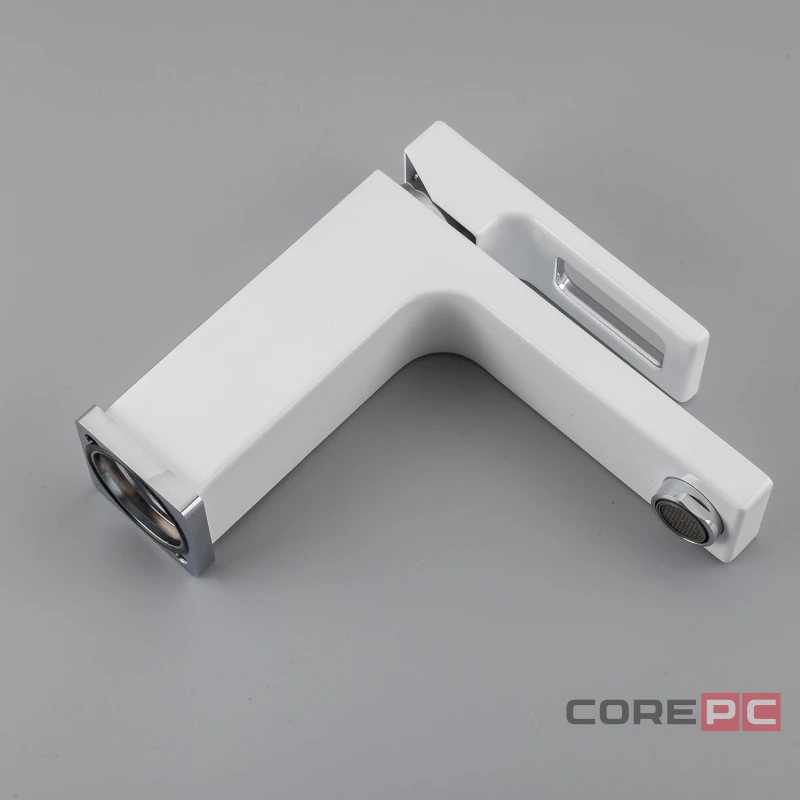 Смеситель для раковины + гигиенический душ Gappo G1017-1, рычажное управление, цвет хром/белый