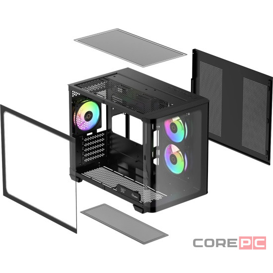 Компьютерный корпус Ocypus Iota C50 BK Curve Glass ARGB Digital TG Black (Iota-C50-BKD300CD-GL)