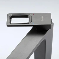 Смеситель для раковины Gappo G1017-92, рычажное управление, цвет оружейная сталь