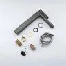 Смеситель для раковины Gappo G1017-92, рычажное управление, цвет оружейная сталь