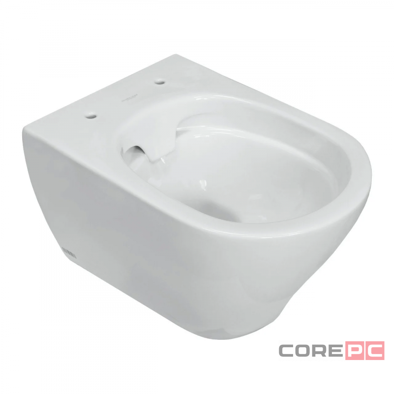 Унитаз подвесной Sanita luxe WC.WH/Breeze/DM.Rim/WHT.G/S1 безободковый, с сиденьем, микролифт, цвет белый