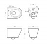 Унитаз подвесной Sanita luxe WC.WH/Breeze/DM.Rim/WHT.G/S1 безободковый, с сиденьем, микролифт, цвет белый