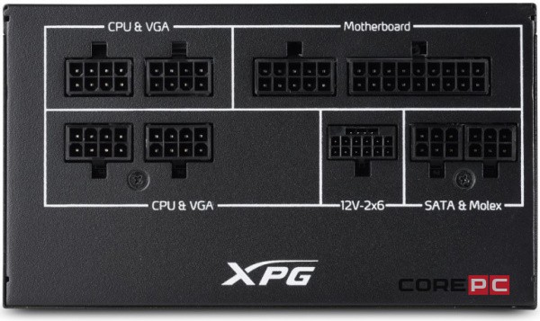 Блок питания ADATA XPG 650W CORE REACTOR (COREREACTORIIVE650G-BKCEU) 16 Pin (PCIe 5.0 Connector Cable Details)