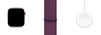 Apple Watch Series 10 46mm Rose Gold Aluminum Case with Plum Sport Loop