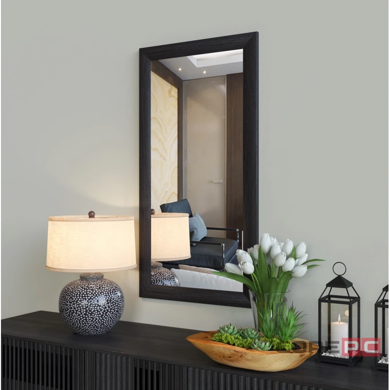 Зеркало MIXLINE Венге 600х1200 (ШВ) крепеж гор/верт (МДФ) багетная рама (К)