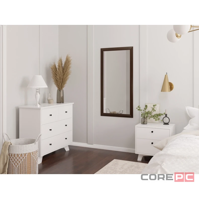 Зеркало MIXLINE Венге 600х1200 (ШВ) крепеж гор/верт (МДФ) багетная рама (К)